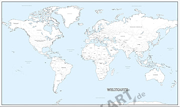 Weltkarte zum Ausmalen 100 x 60cm