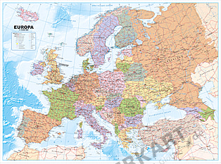Europakarte politisch deutsch 120 x 89cm