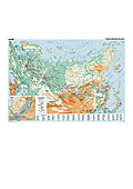 Transsibirische Eisenbahn Karte 96 x 68cm