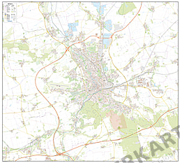 City Map Erfurt 150 x 135cm