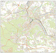 Stadtplan Stuttgart 156 x 146cm