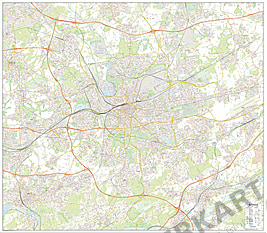 City Map Dortmund 160 x 140cm