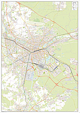Stadtplan Nürnberg 110 x 155cm