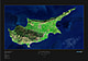 Zypern Satelliten Poster Landkarte