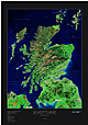 Schottland Satelliten Poster Karte