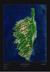 Korsika Satellitenkarte 