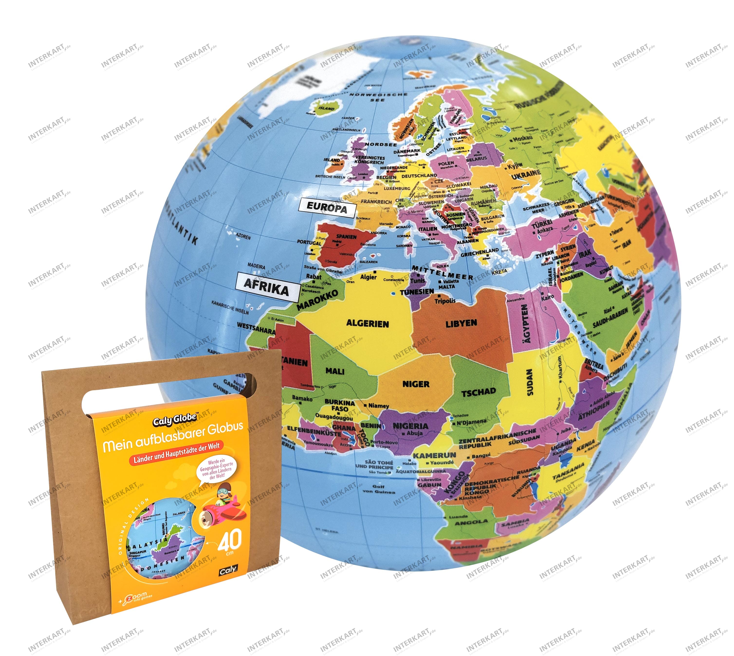 Aufblasbarer Globus für Kinder – politisch