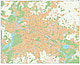 Berlin Postleitzahlen Karte (PLZ) mit Straßen 182 x 147cm