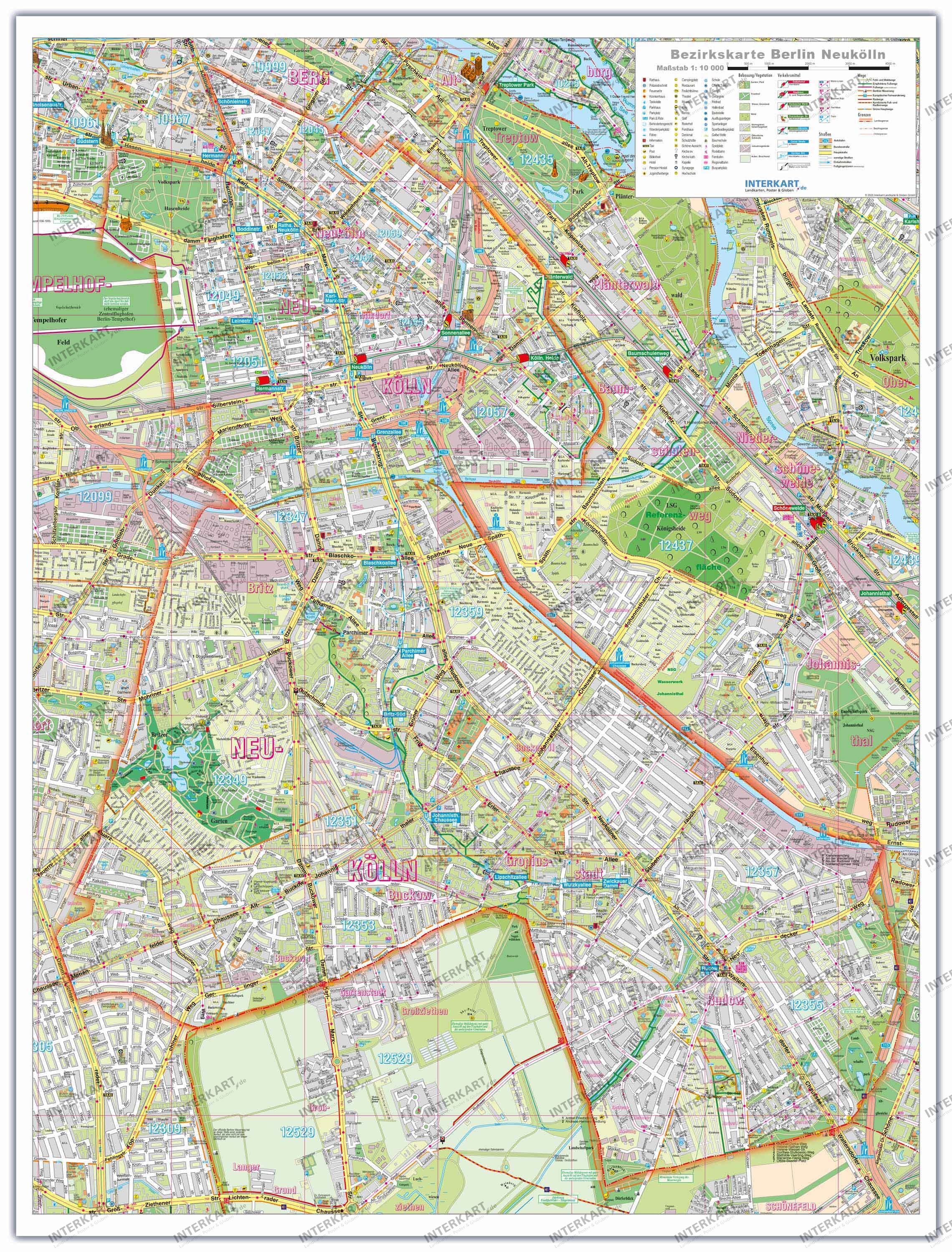 Neukölln map Berlin District