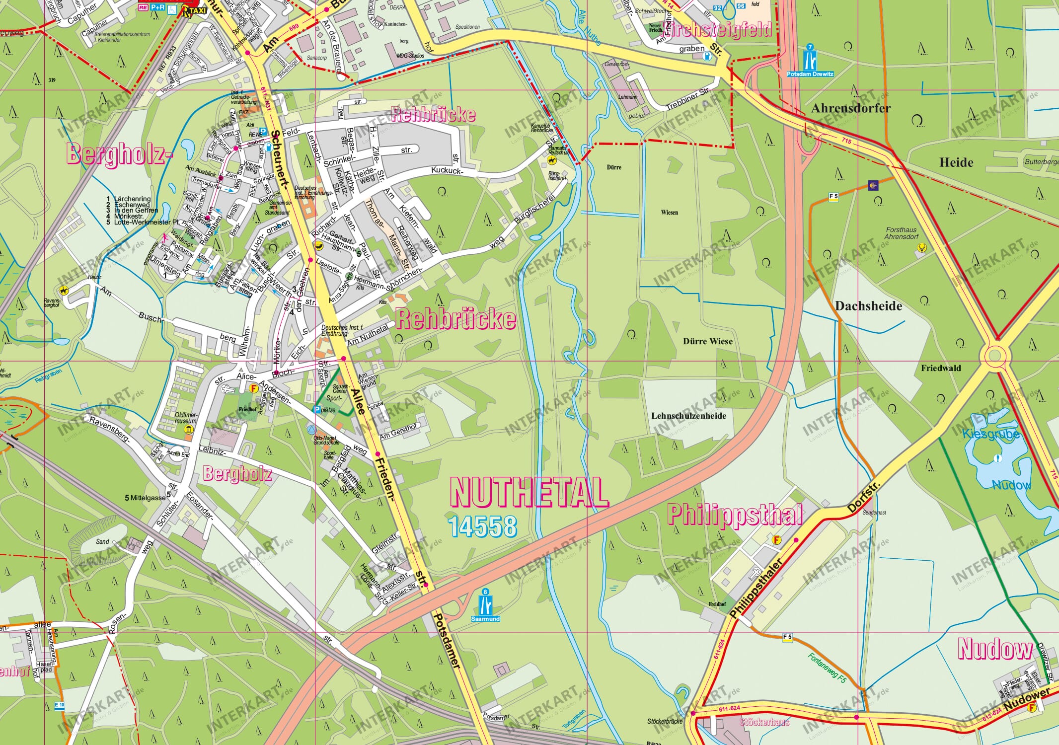 Stadtplan Berlin Berliner Ring 225 X 147cm