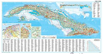 Kuba Landkarte Poster