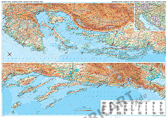 Dalmatien / Istrien Karte 125 x 88cm