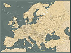 europakarte dekorative
