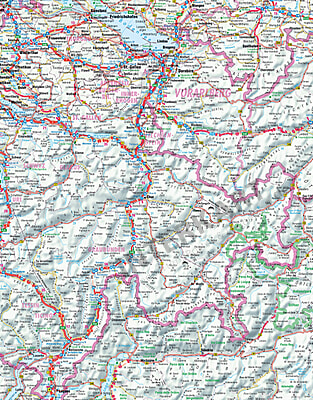 wallpapers Karte Dreiländereck Deutschland Schweiz Frankreich strassenkarte deutschland osterreich schweiz d a ch und benelux 154 x 147cm