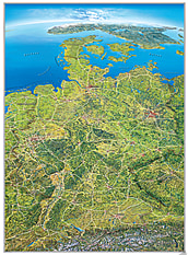 Panorama Karte Deutschland Großformat deutsch 130 x 175cm