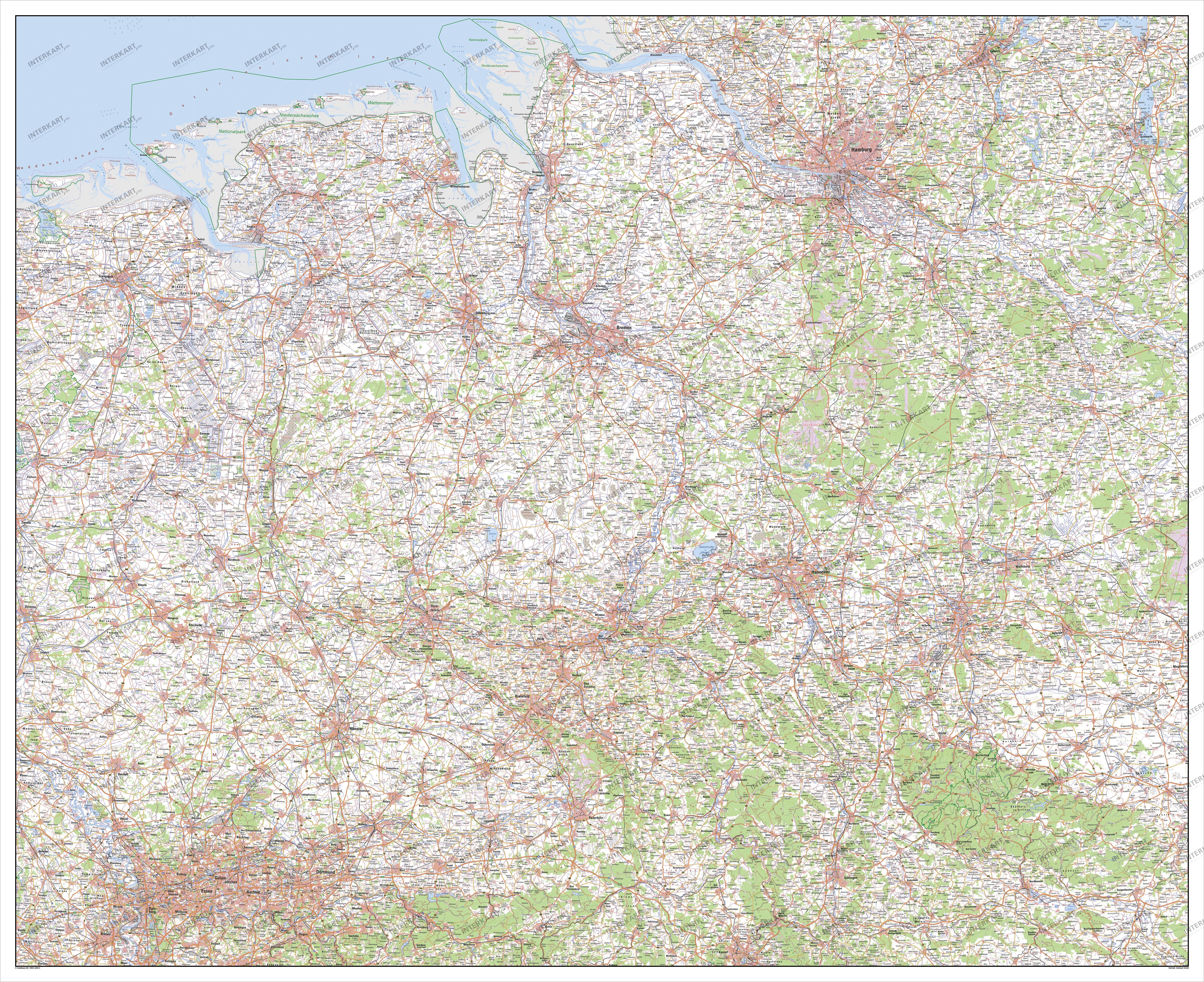 Digital Map of Lower Saxony / Bremen