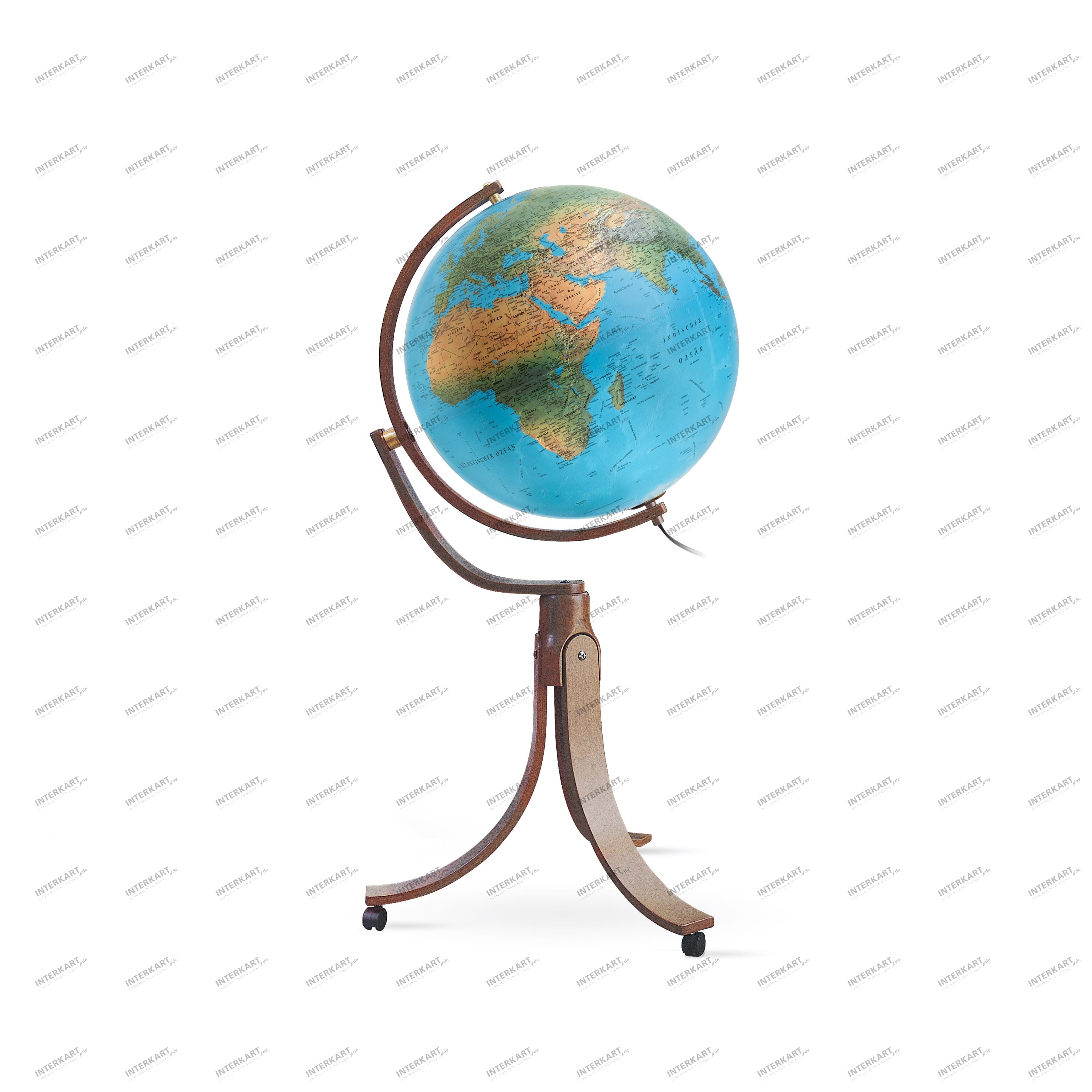 Doppelbild Leuchtglobus 50cm mit schwenkbarem Meridian