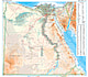 Ägypten Landkarte physikalisch 100 x 88cm