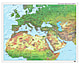 Flygtninge Kort Nordafrika, Mellemøsten og Europa - fysisk 140 x 110cm