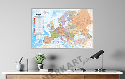Politische Europakarte Auf Kork Pinnwand