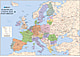 Den Europæiske Union efter vej ud Storbritannien fra EU 135 x 100cm
