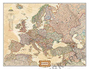 Europa Landkarte Executive englisch als Tapete