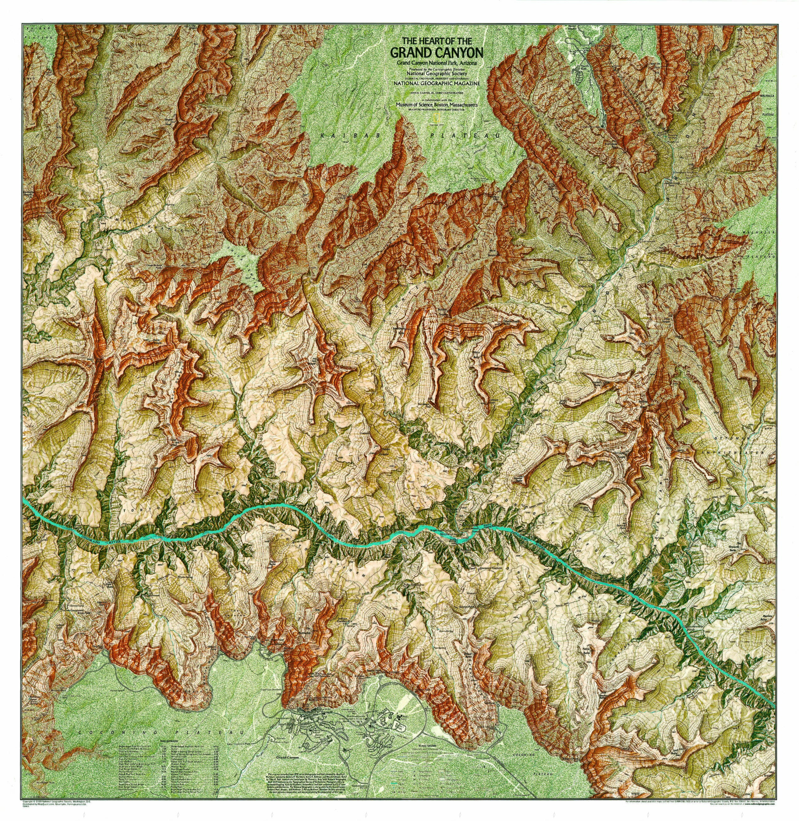 Grand Canyon Landkarte von National Geographics