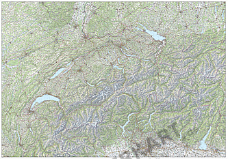 Topografische Schweiz Karte 200 x 140cm