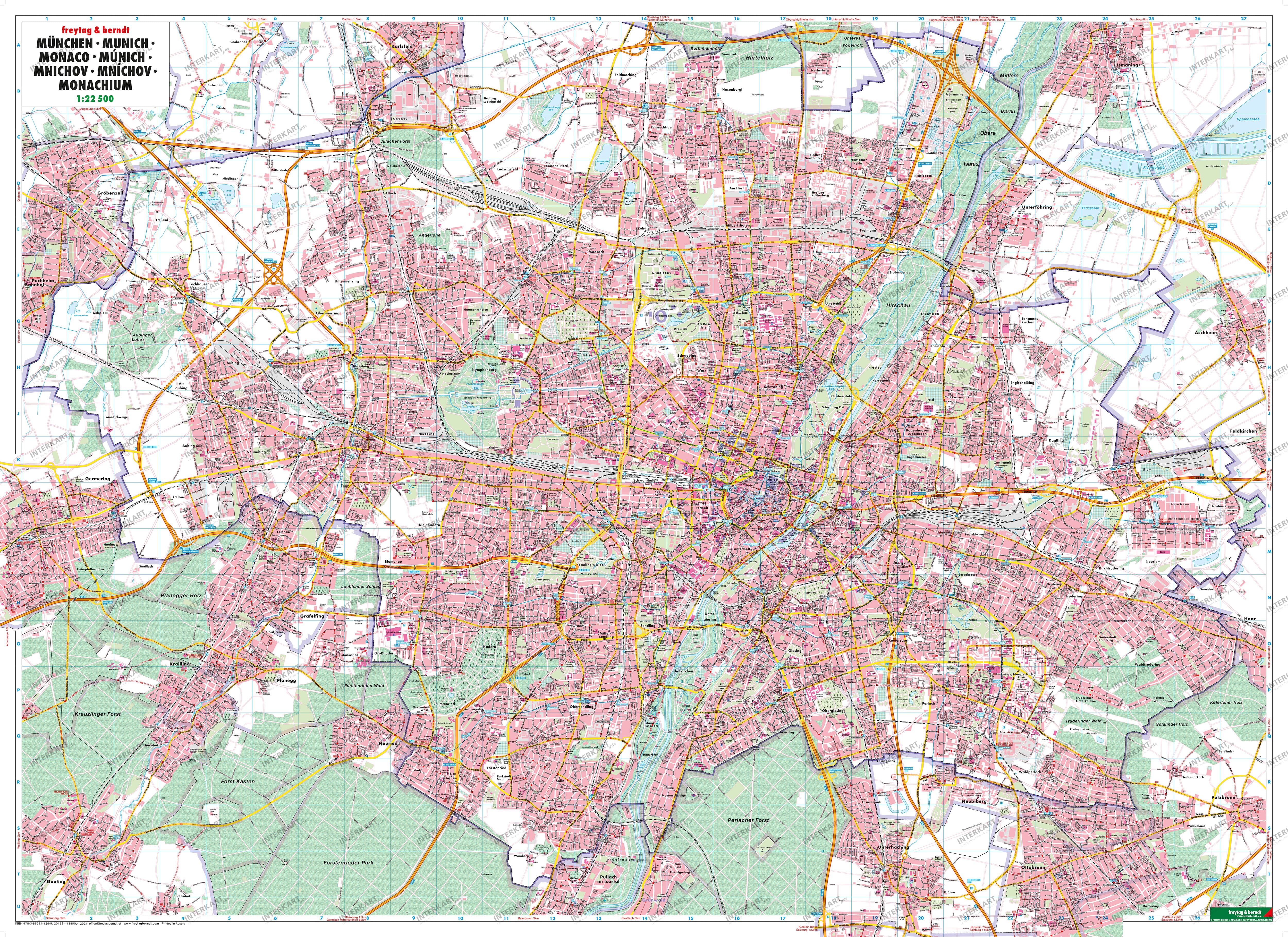 München Stadtplan XXL 165 x 120cm