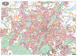 Munich City Map XXL 165 x 120cm