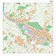 City Map Bremen with postcodes 100 x 100cm