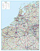Straßenkarte Benelux 95 x 121cm