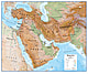 Mittlerer Osten Karte physikalisch 120 x 100cm