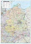 Straßenkarte Ostdeutschland 90 x 130cm