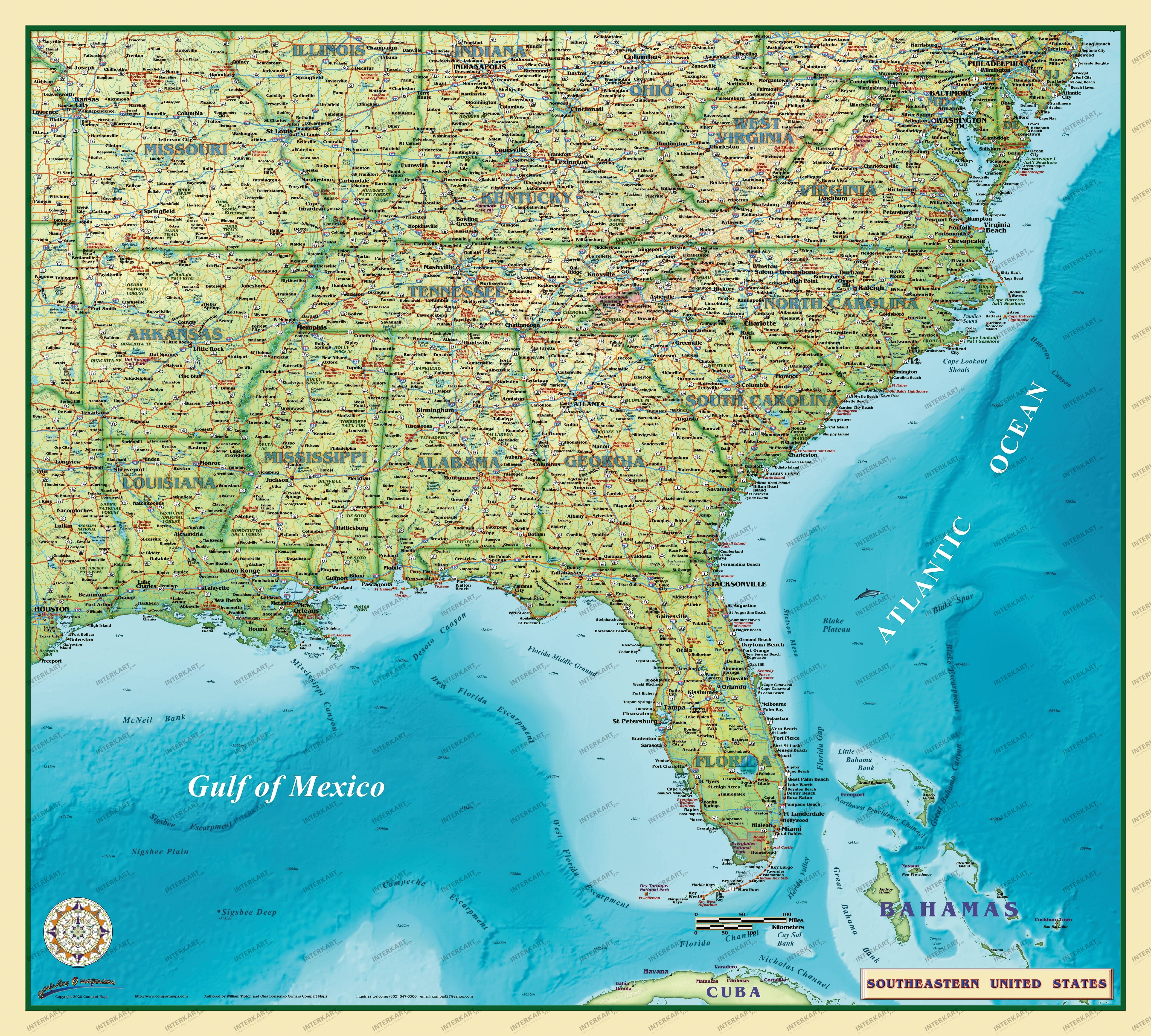 Southeast Usa Map Hauptbild 150512dig Southeast Usa 