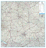 Straßenkarte Deutschland Bundesland Bayern 105 x 110cm