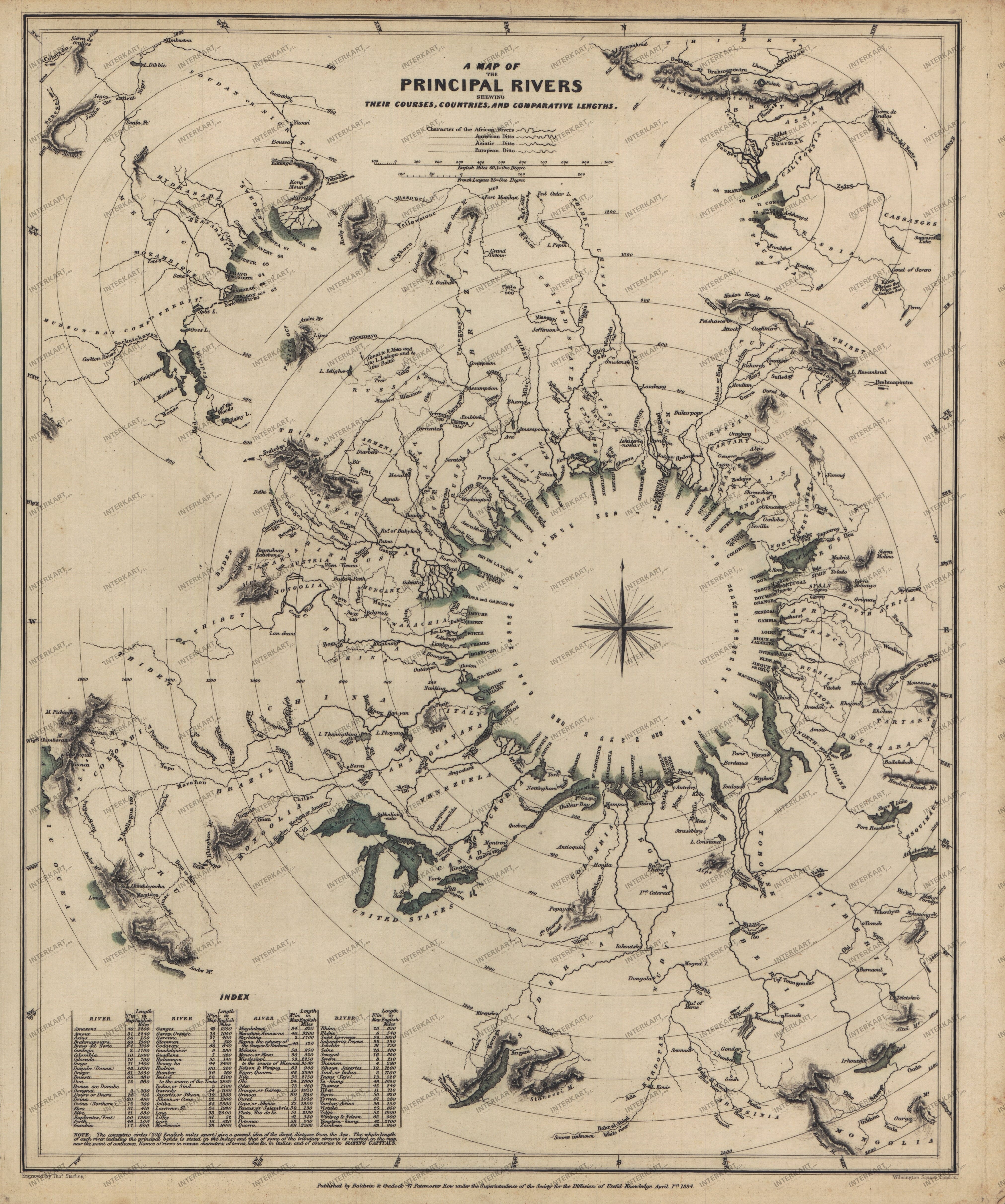 1834 - Flüsse & Berge (Replikat)