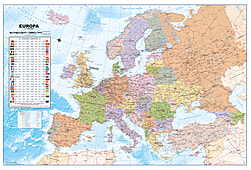 Europakarte politisch deutsch als Poster 90 x 61cm