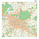 City Map Dresden with Post Code 100 x 100cm