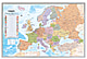 Politische Europakarte auf Kork Pinnwand (deutsch) 90 x 60cm