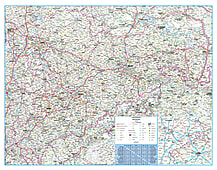 Straßenkarte Deutschland Bundesland Sachsen 120 x 94cm