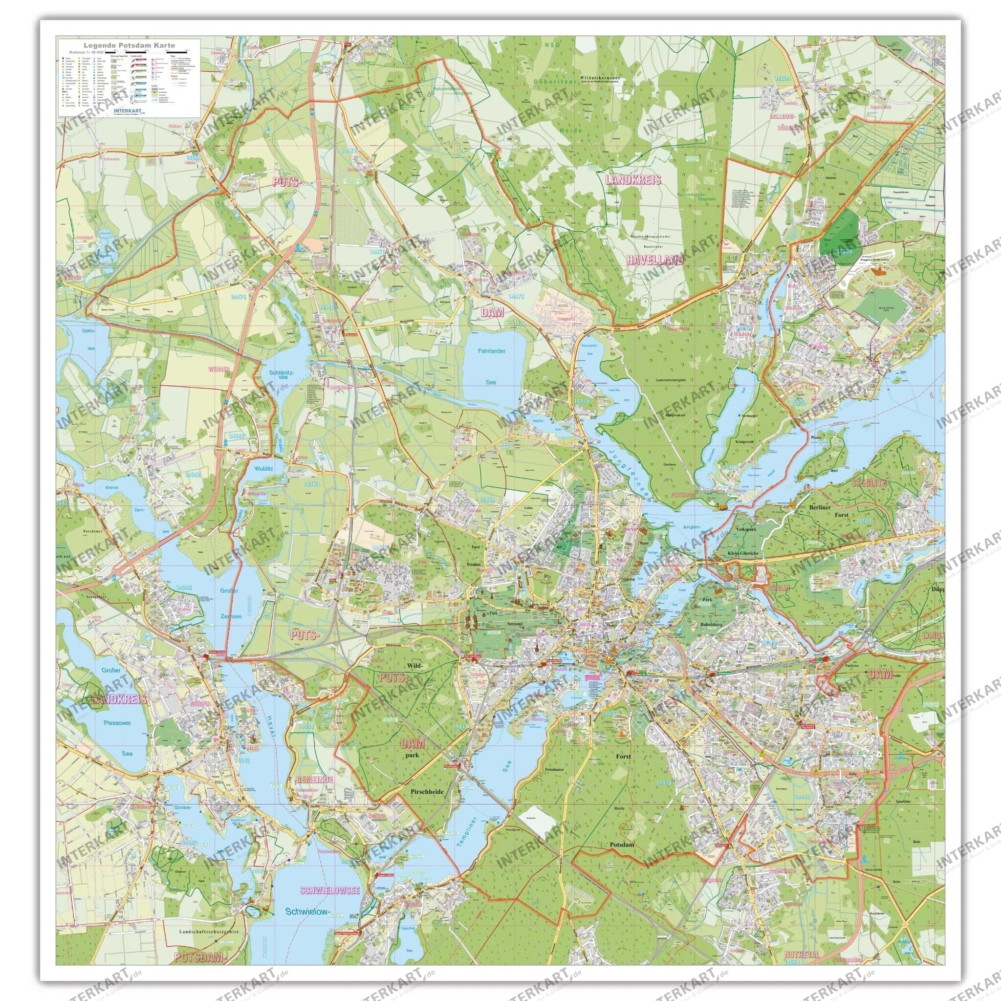 Berlin map with attractions