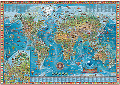 Kinderweltkarte Amazing World englisch 138 x 98cm