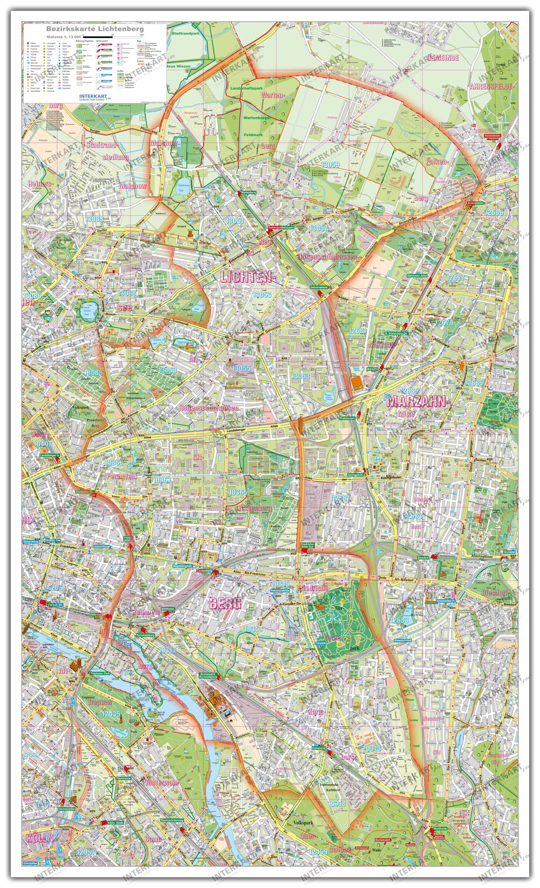 Lichtenberg map Berlin District