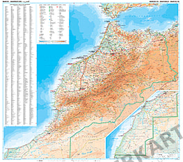 Marokko Landkarte ca. 99 x 88cm