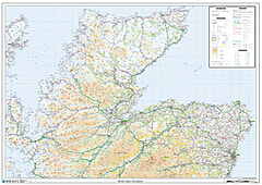 Schottland Nord Ost Landkarte Poster 112 x 84cm