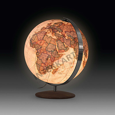 Forskudssalg skille sig ud systematisk Antik lys globe 37 cm med træ base fra National Geographic