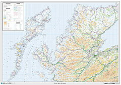 Schottland Nord West Landkarte Poster 112 x 84cm