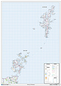 Schottland Orkney und Shetland Landkarte Poster 84 x 112cm