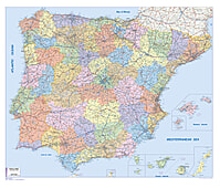 Spanien / Portugal PLZ Karte